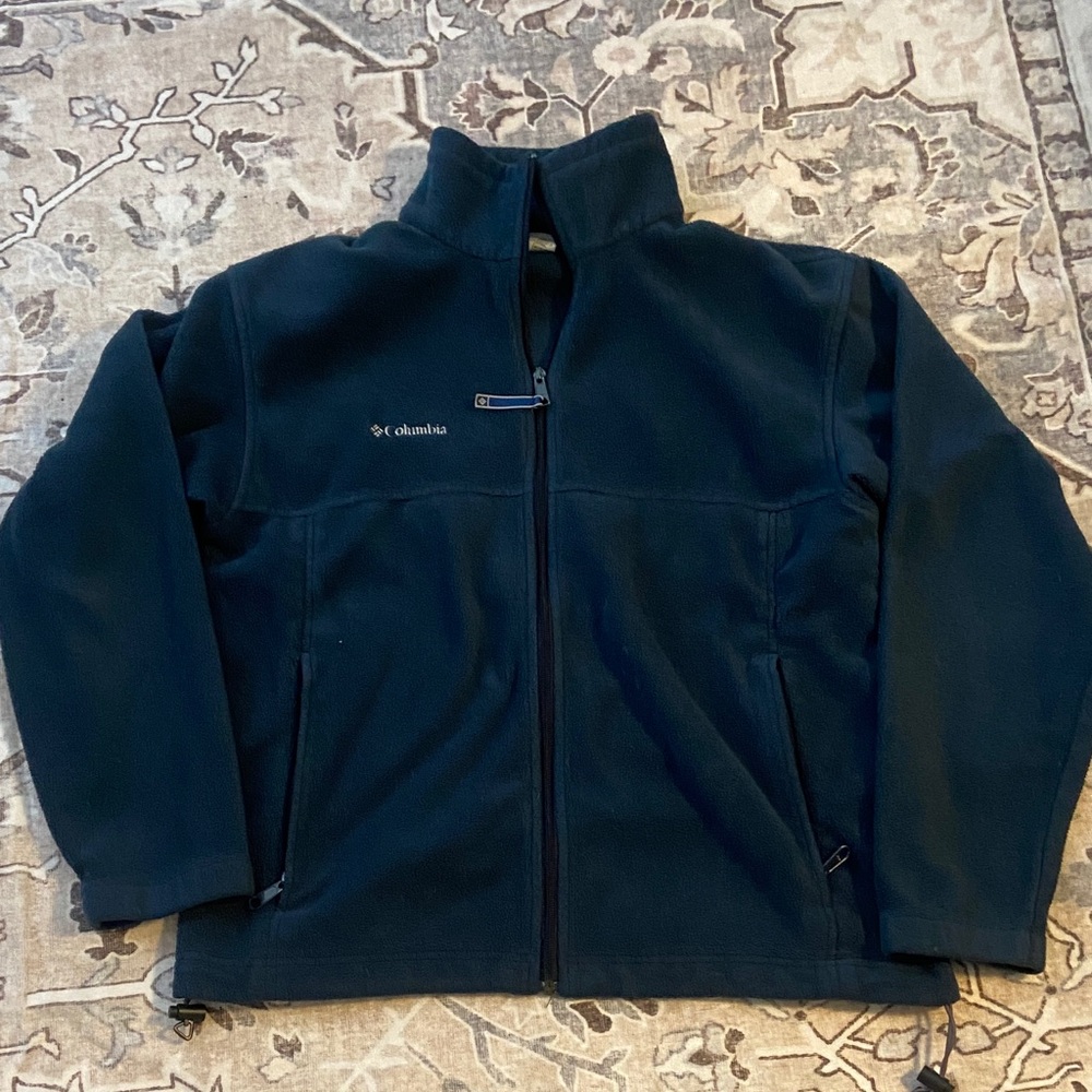 Columbia Dark Blue Fleece Jacket size Large